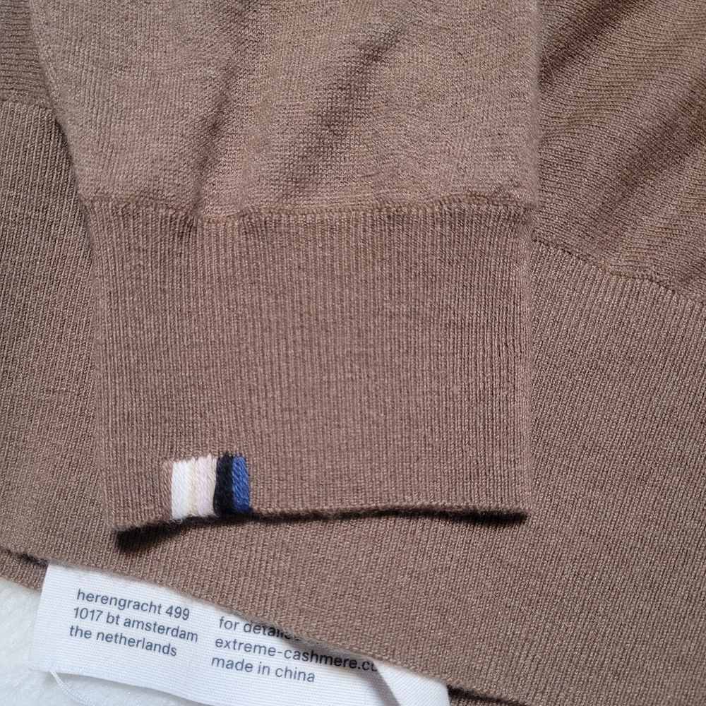 NWT Extreme Cashmere N°362 Elleni 100% Cashmere Crewneck Sweater In Chai O/S - Picture 9 of 12